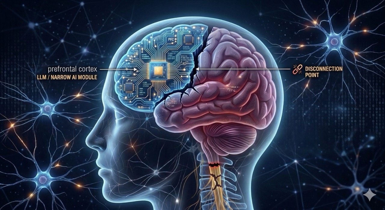 Human Analogy Of What An LLM Is Generated By Gemini Nano Banana In March 2026